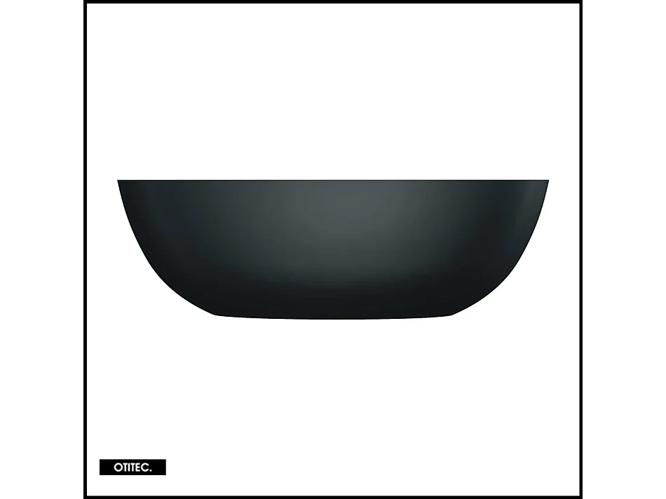 Baignoire Îlot - 148 x 75 cm - SHELL - NOIR MAT - avec SIPHON INCLUS
