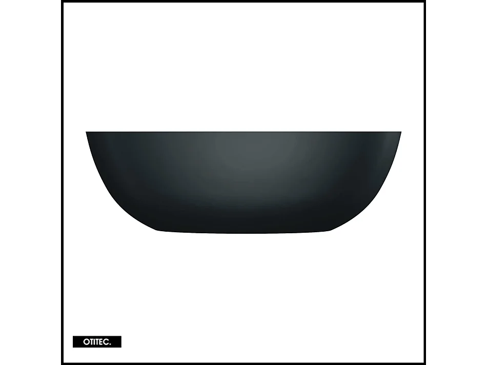 Baignoire Îlot - 148 x 75 cm - SHELL - NOIR MAT - avec SIPHON INCLUS
