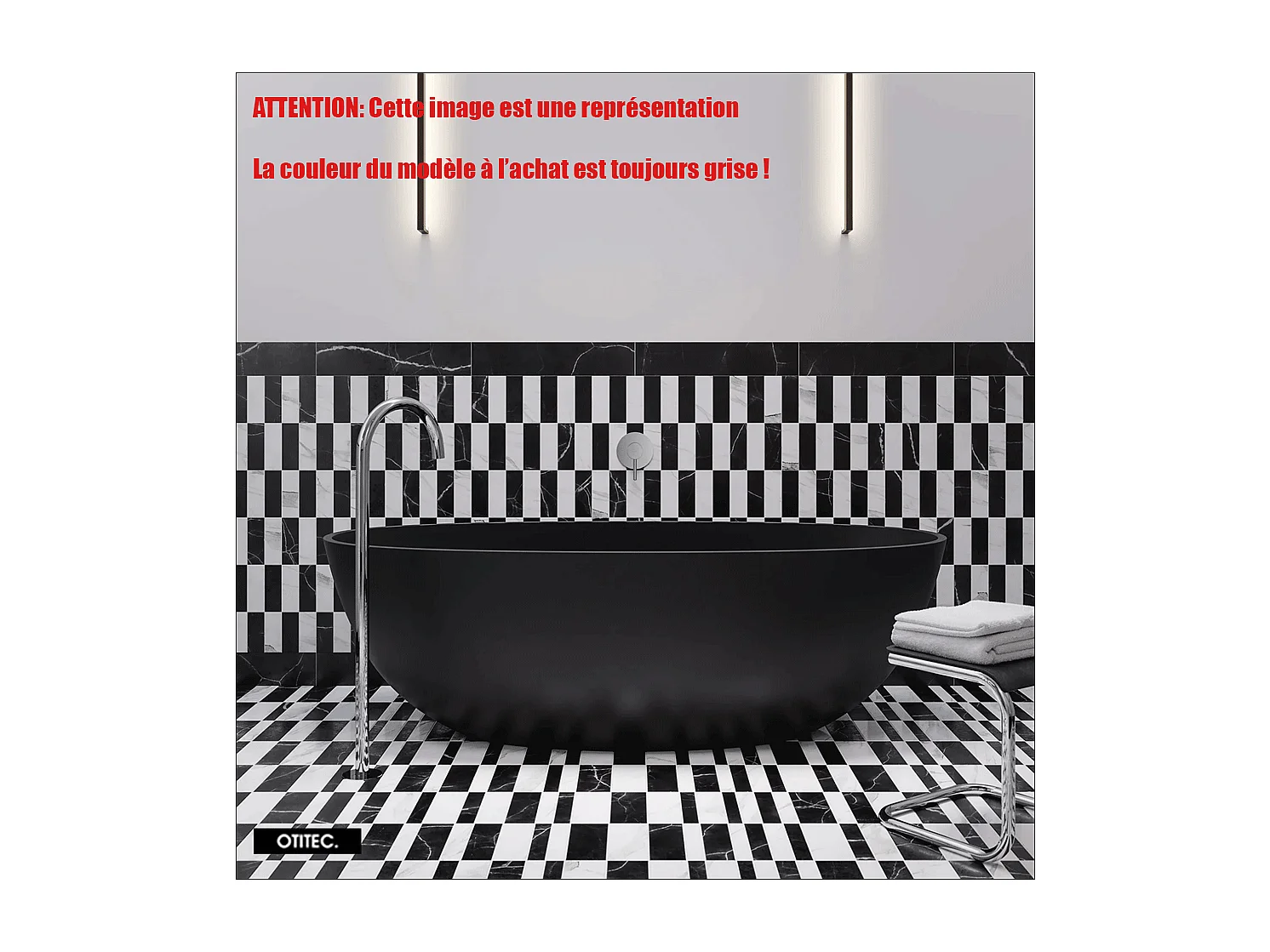 Baignoire Îlot - 148 x 75 cm - SHELL - Gris CENDRÉ MAT - avec SIPHON INCLUS