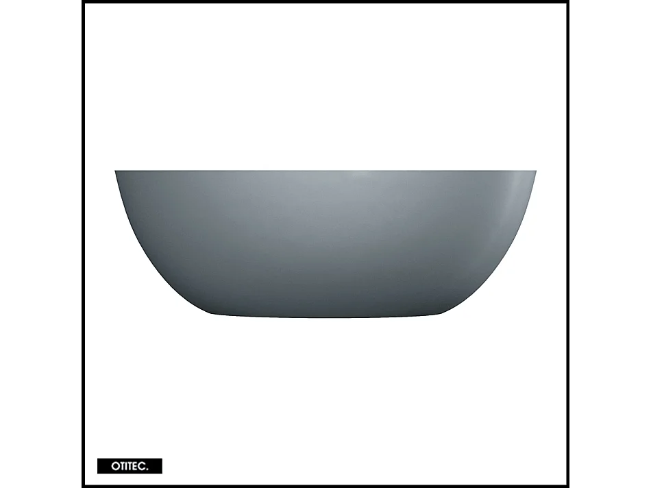 Baignoire Îlot - 175 x 78 cm - SHELL - GRIS CENDRÉ MAT - avec SIPHON INCLUS