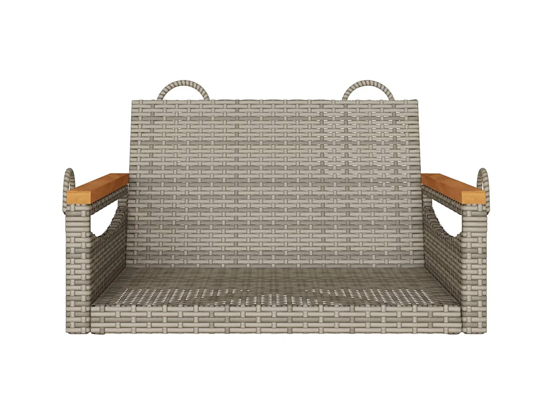 Grijze schommel 63x62x40 cm geweven hars