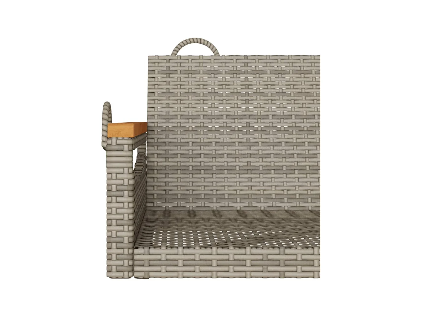 Grijze schommel 63x62x40 cm geweven hars