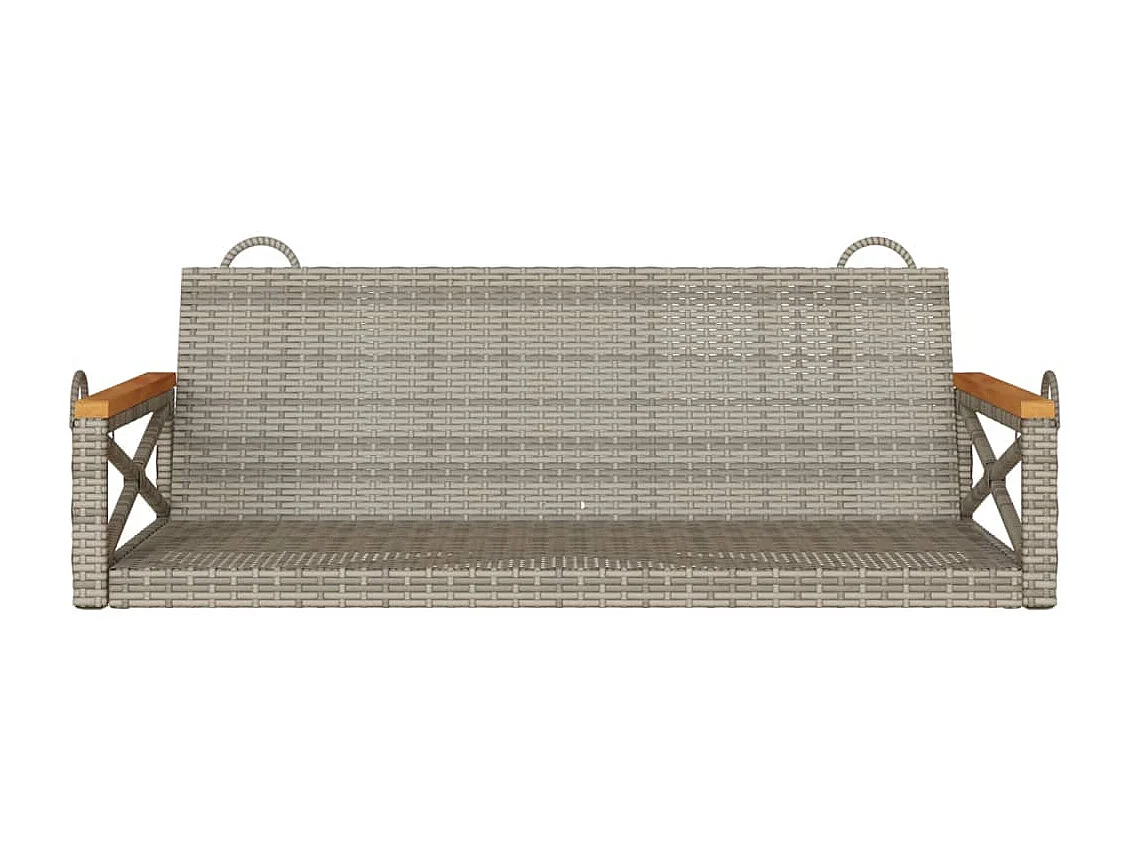 Balancelle gris 109x62x40 cm résine tressée