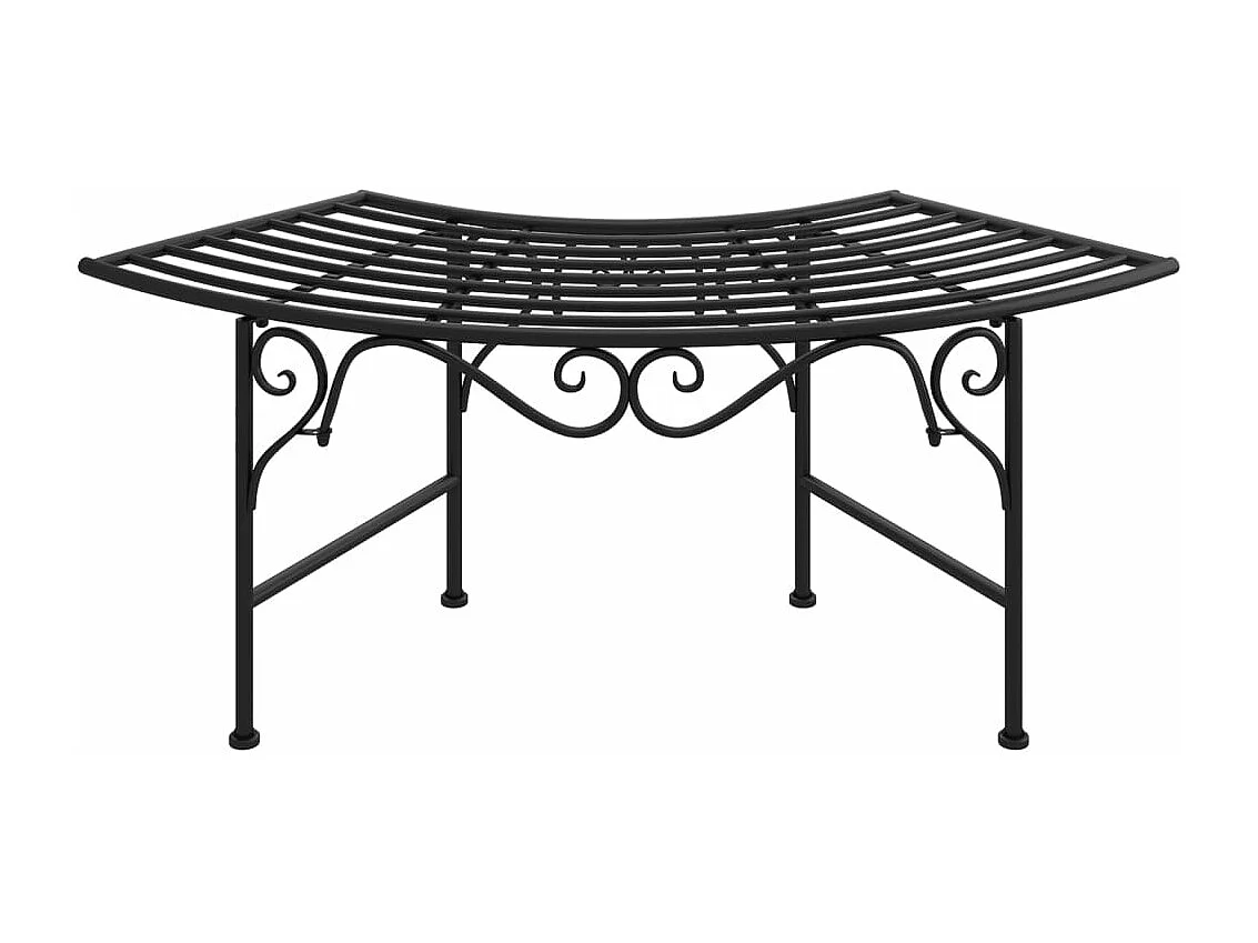 Banco torre de árbol 113 cm Acero negro