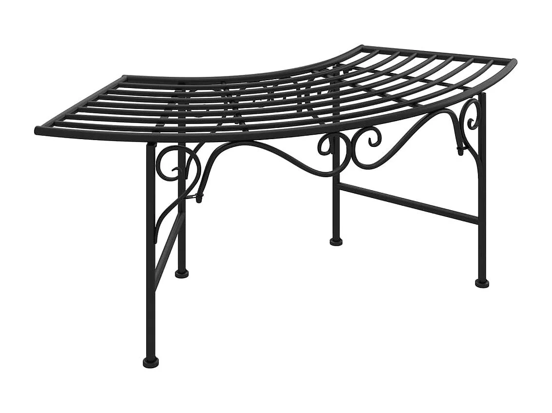 Banco torre de árbol 113 cm Acero negro