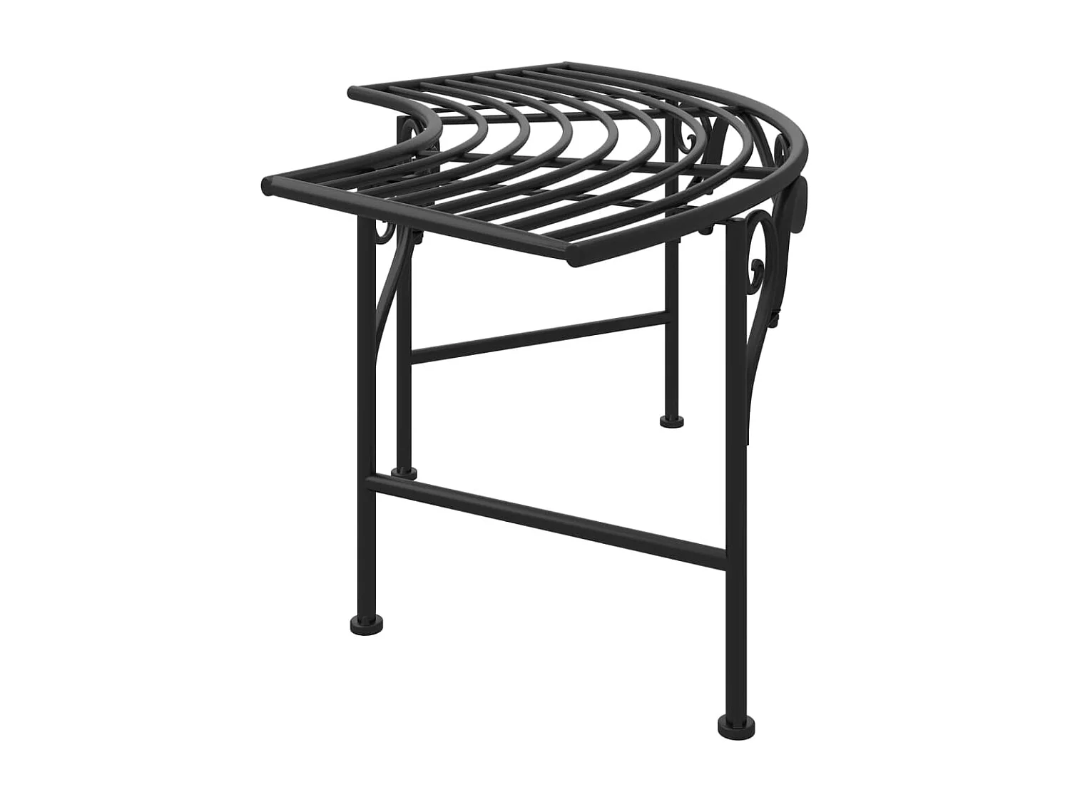 Banco torre de árbol 113 cm Acero negro