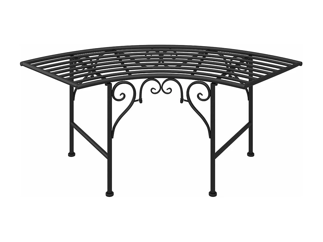 Banco torre de árbol 113 cm Acero negro