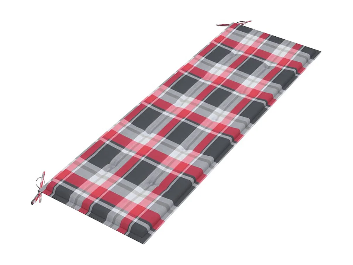 Banco de jardim de 3 lugares com almofada de 150 cm de madeira de eucalipto