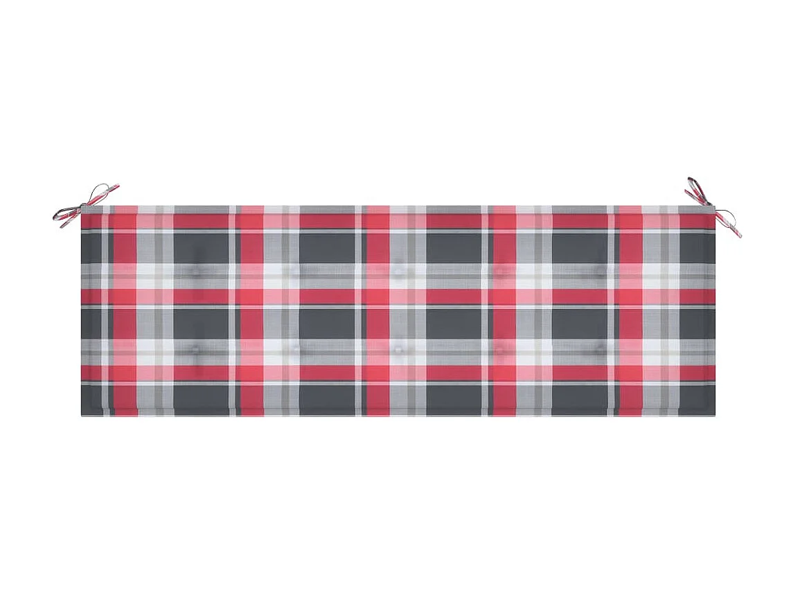 Banco de jardim de 3 lugares com almofada de 150 cm de madeira de eucalipto