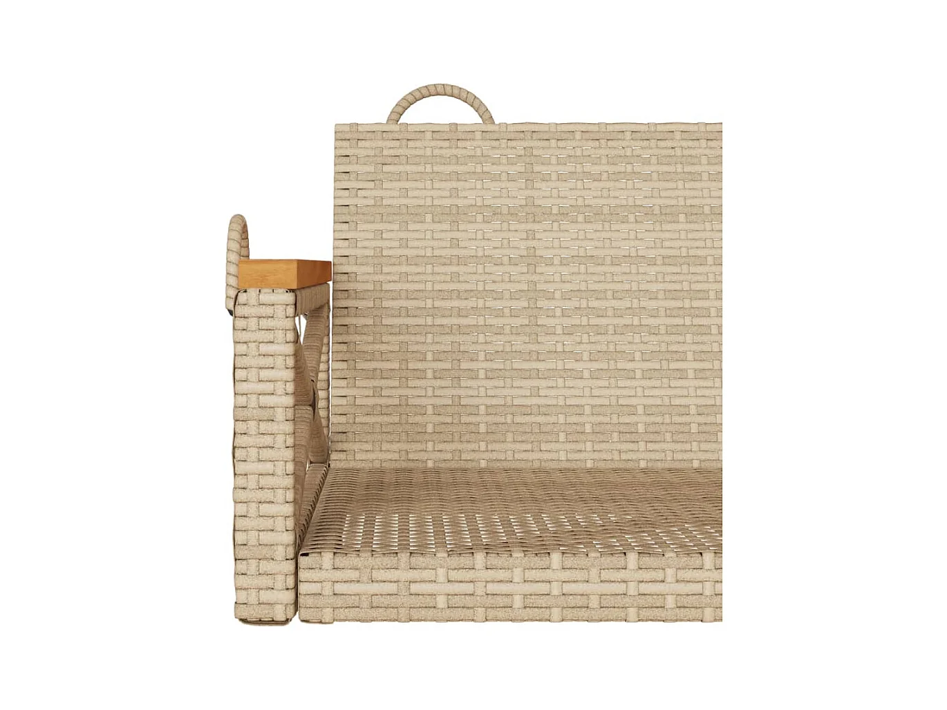 Balancelle beige 63x62x40 cm résine tressée