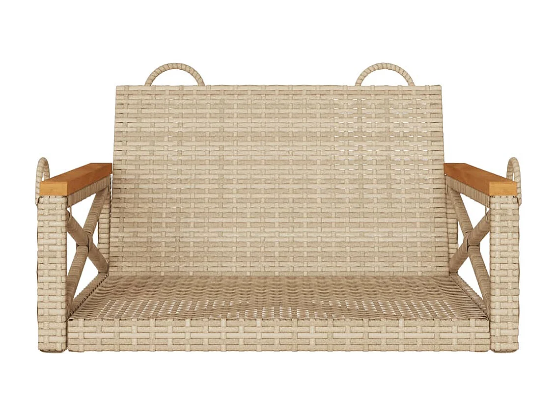 Balancelle beige 63x62x40 cm résine tressée