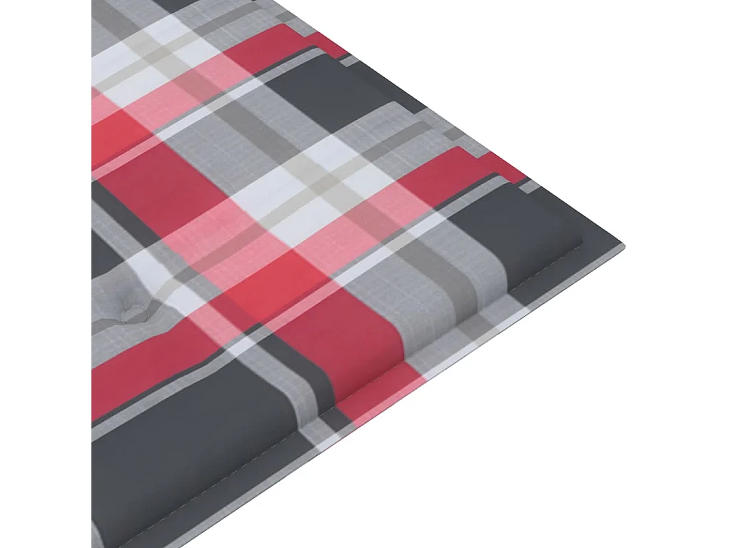 Cojín de banco Batavia con estampado de cuadros rojos 150 cm Madera de teca