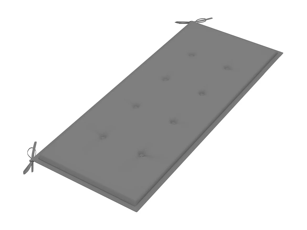 Panca da giardino pieghevole con cuscino 118 cm Bambù