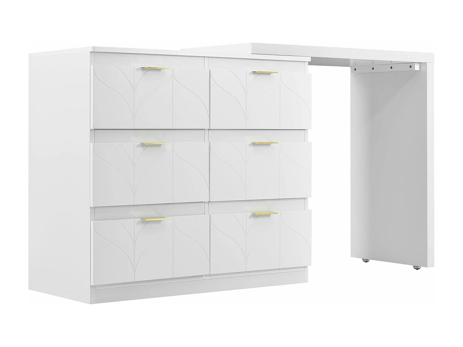 Coiffeuse de bureau blanche - blanc,d160cm×h73cm