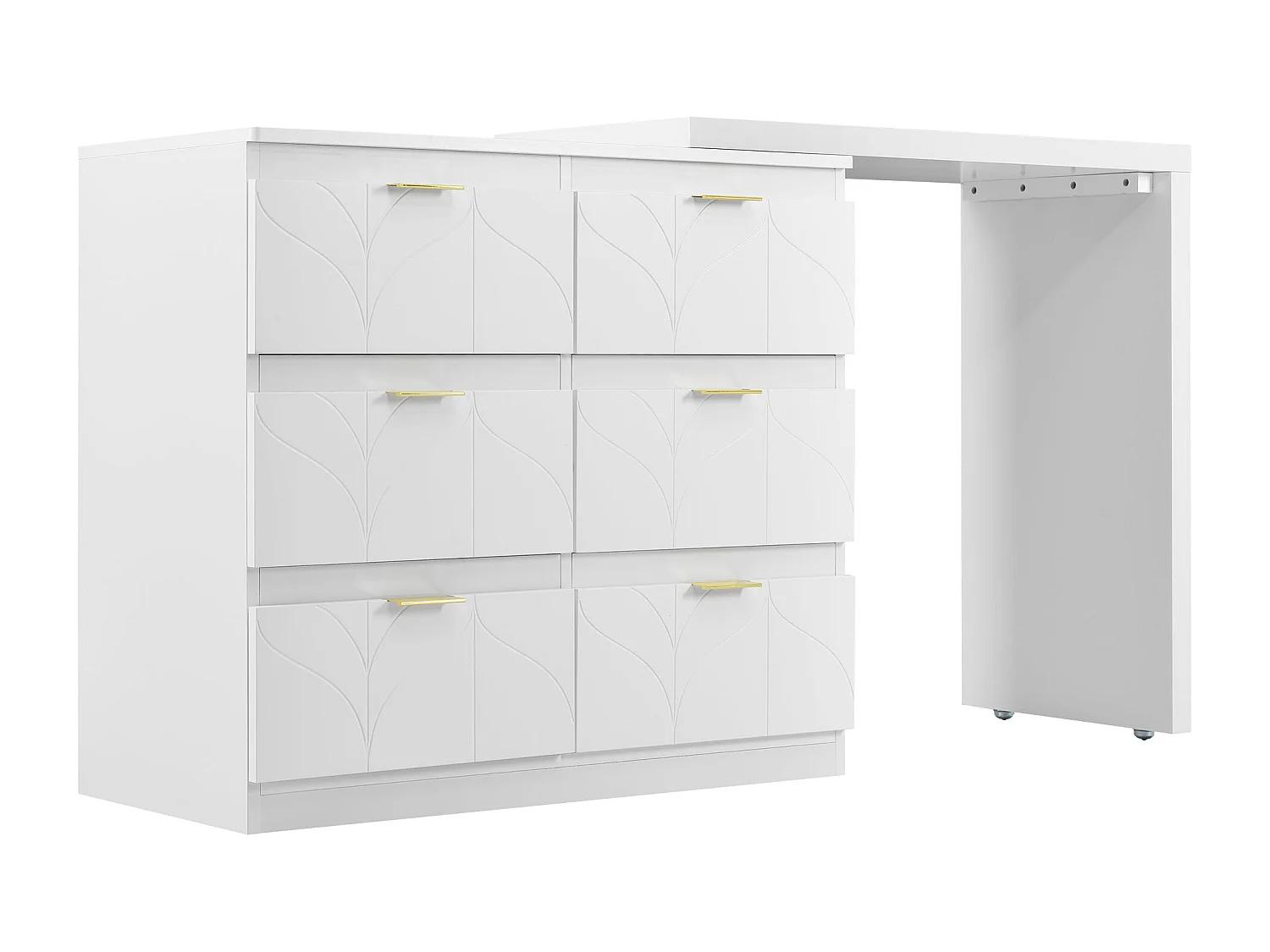 Coiffeuse de bureau blanche - blanc,d160cm×h73cm