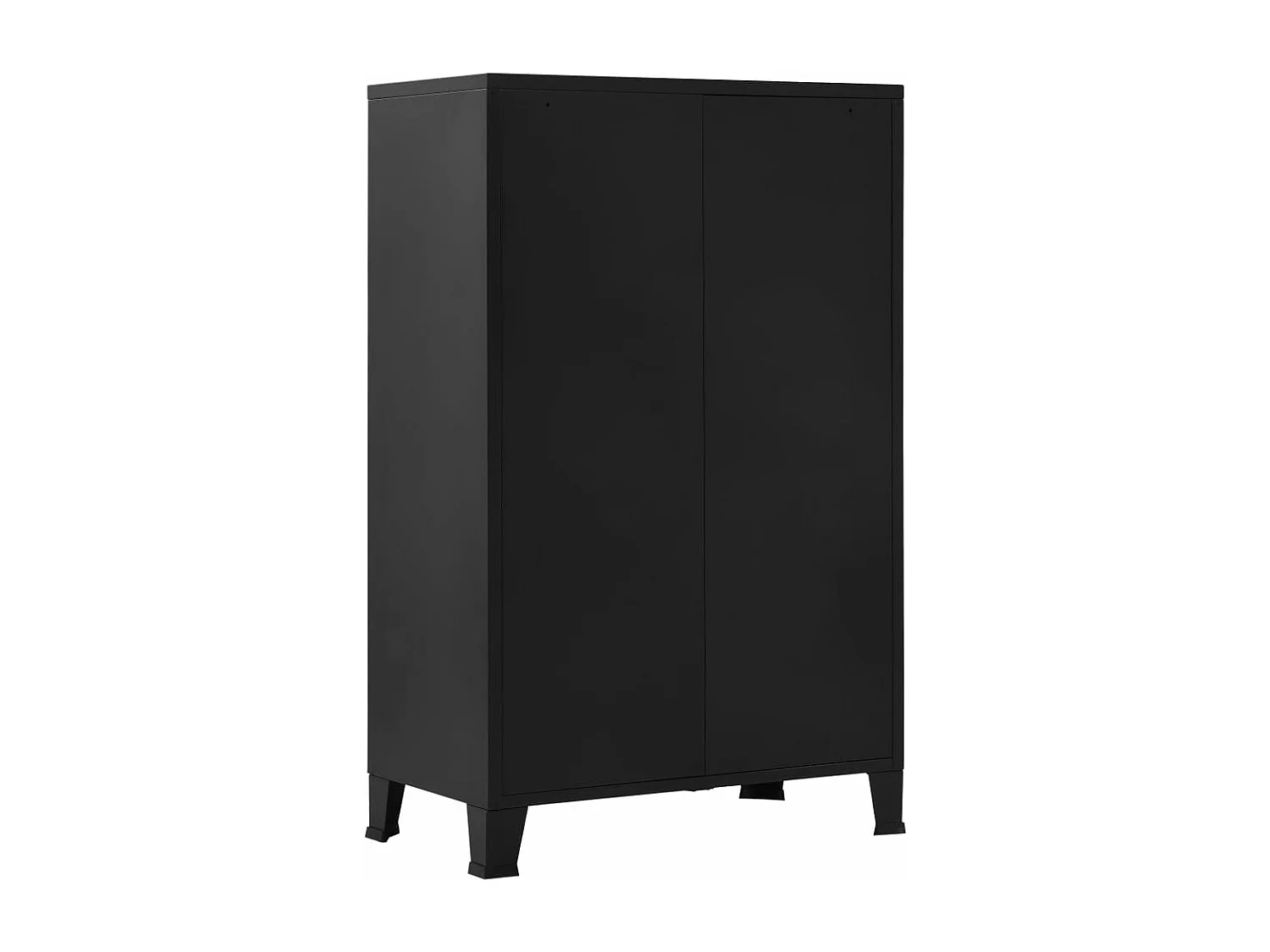 Armoire de bureau avec portes en maille Acier 75x40x120 cm Noir