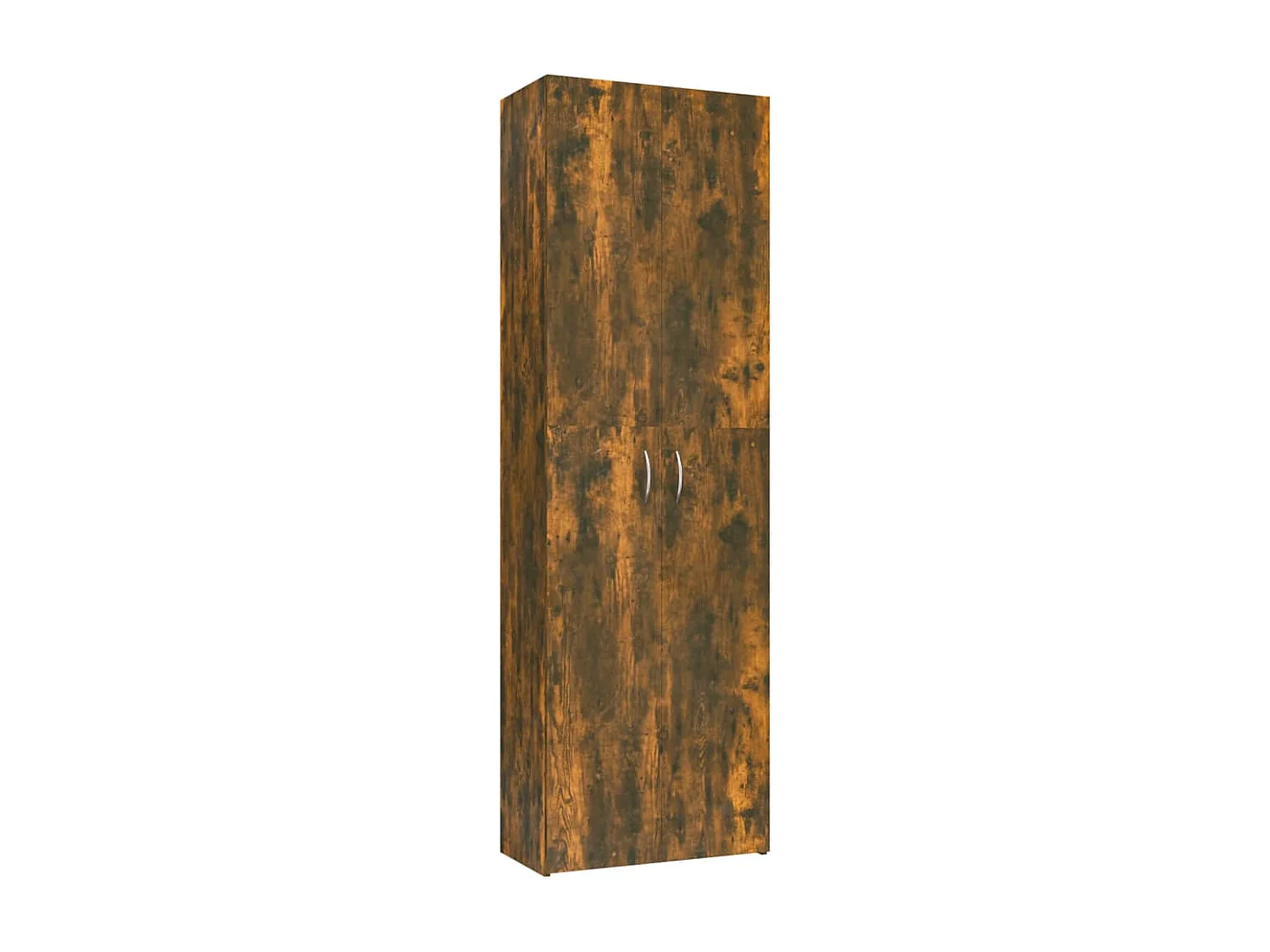 Armoire de bureau Chêne fumé 60x32x190 cm Bois d'ingénierie