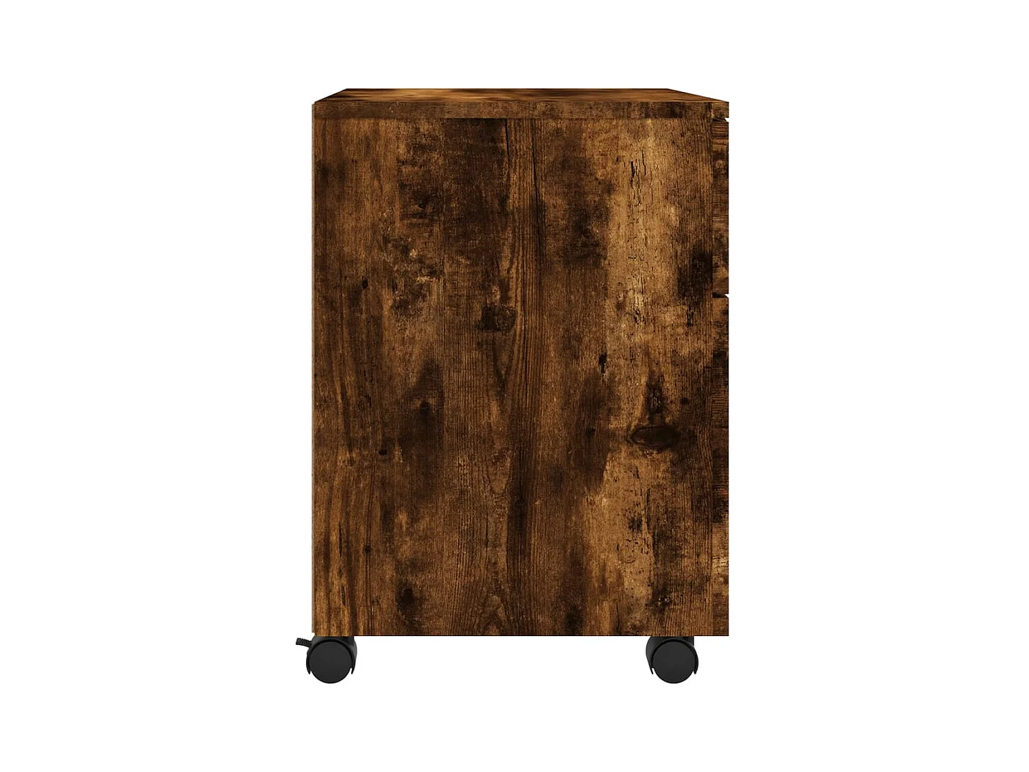 Classeur mobile avec roues Chêne fumé 45x38x54 cm Bois