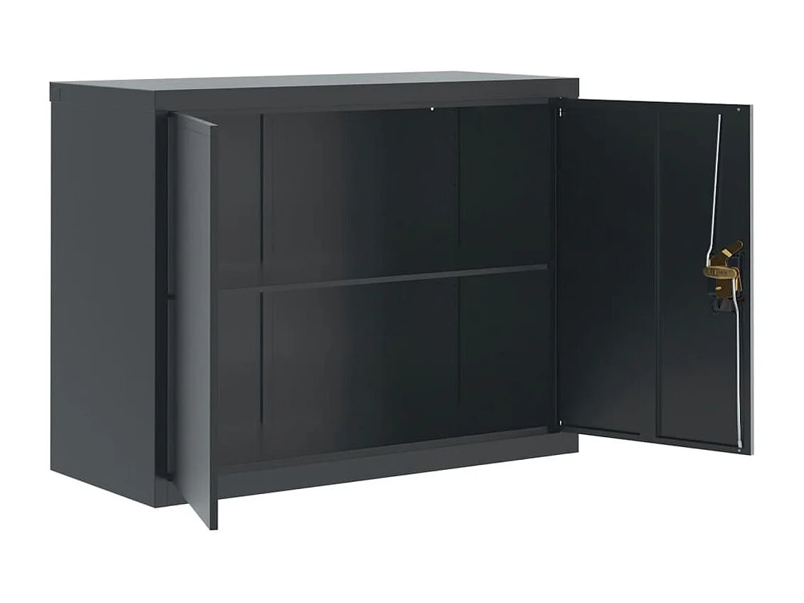 Archivador antracita 90x40x70 cm acero