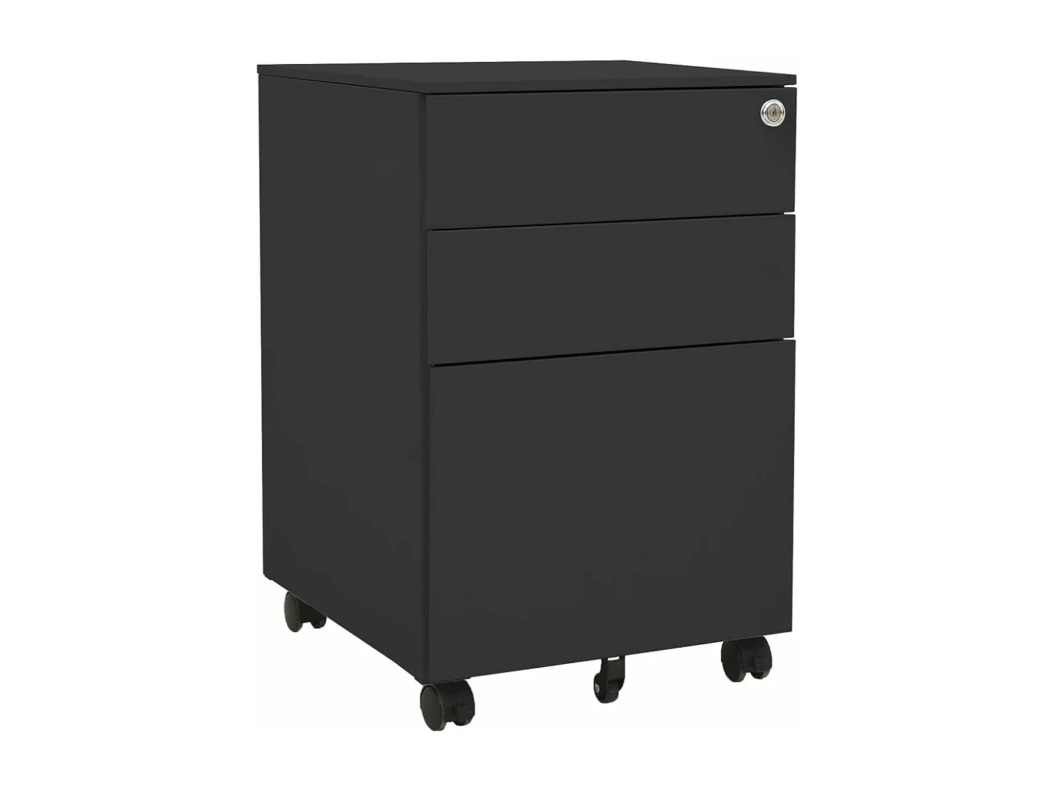 Schedario mobile Antracite 39x45x60 cm Acciaio