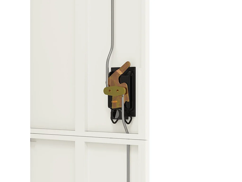 Weißer Aktenschrank 90x40x180 cm aus Stahl