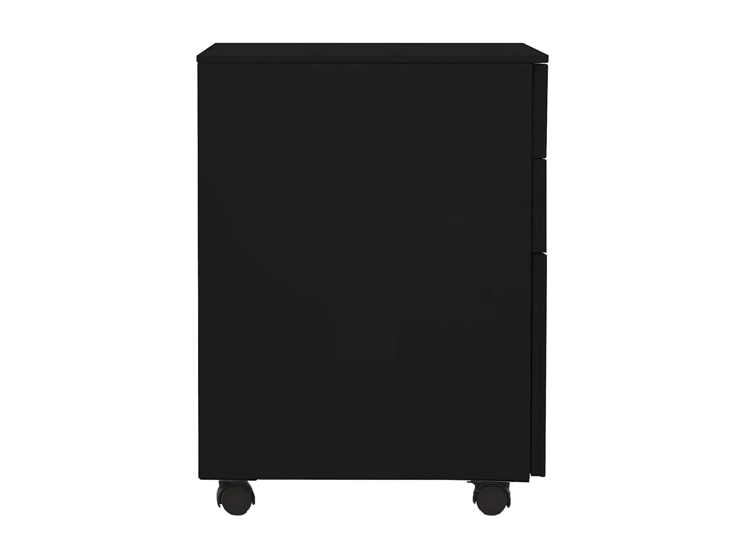 Verrijdbare archiefkast Zwart 39x45x60 cm Staal