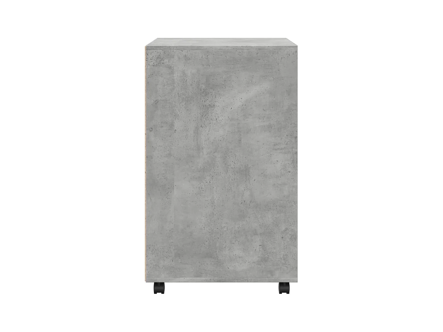 Armoire à roulettes gris béton 60x48x81 cm bois d'ingénierie