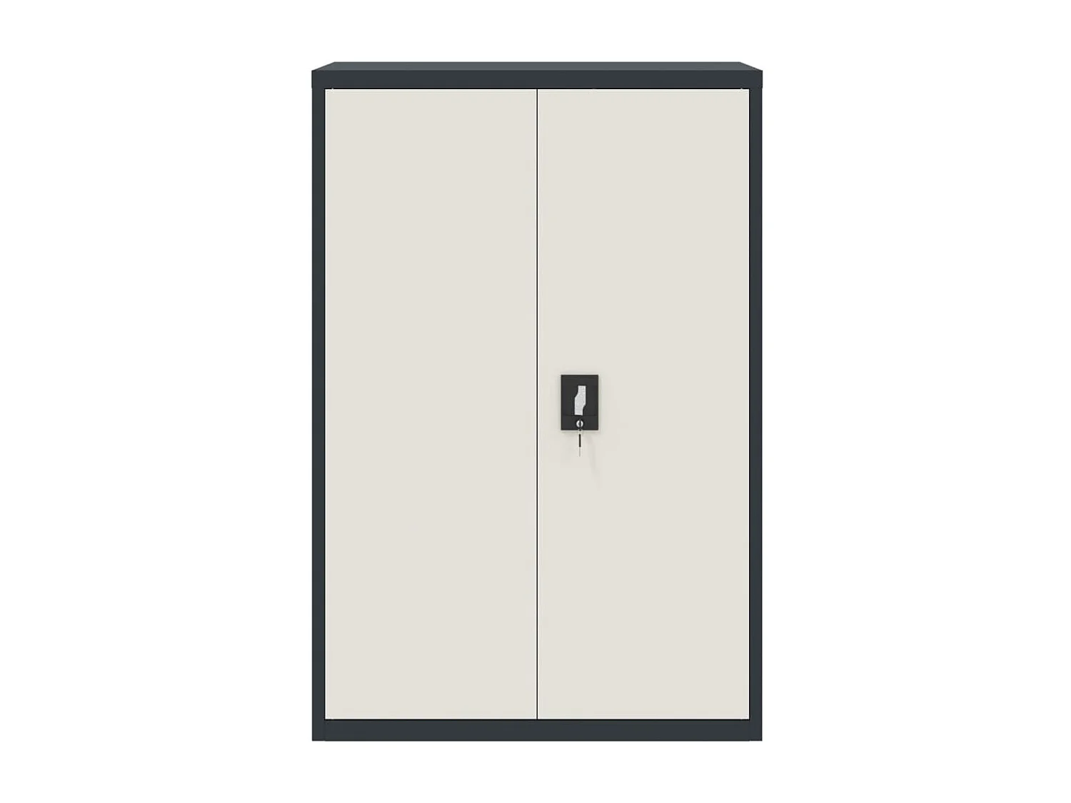 Schedario antracite e bianco 90x40x140 cm in acciaio