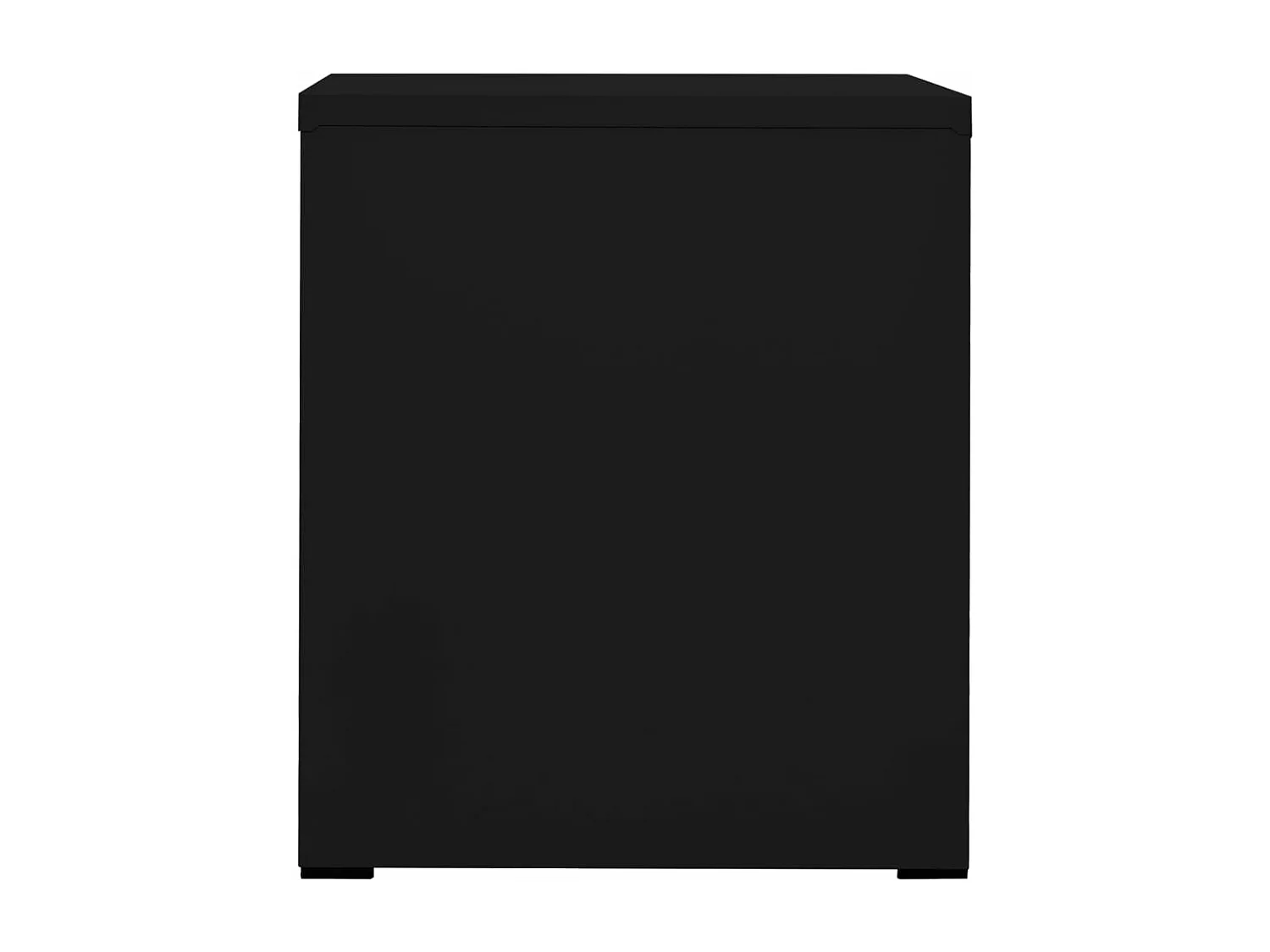 Schwarzer Aktenschrank 46x62x72,5 cm Stahl
