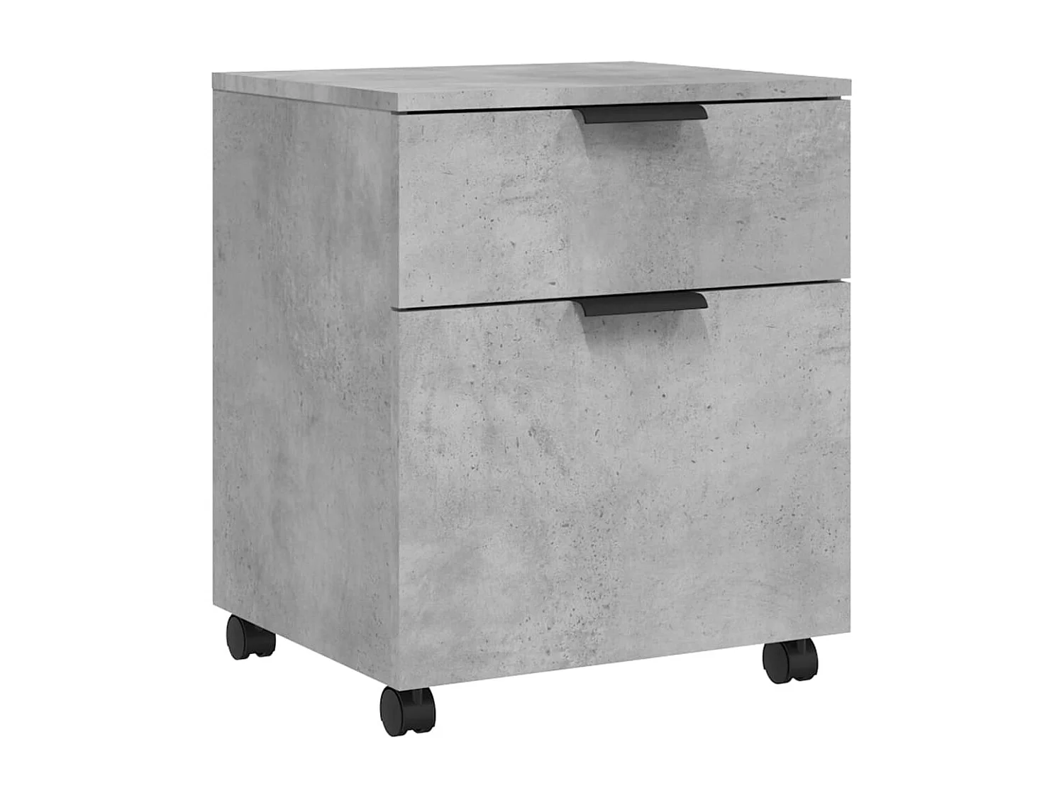 Classeur mobile avec roues Gris béton 45x38x54 cm