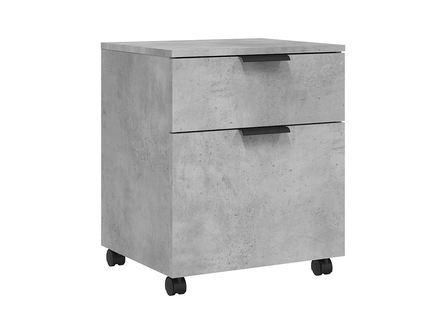 Classeur mobile avec roues Gris béton 45x38x54 cm