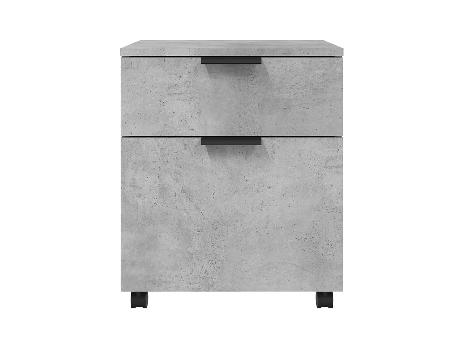 Classeur mobile avec roues Gris béton 45x38x54 cm