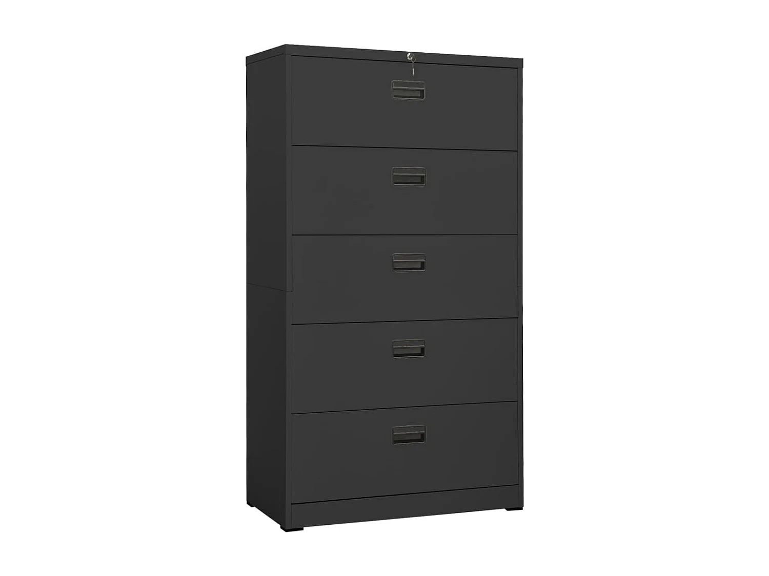 Anthrazit Aktenschrank 90x46x164 cm Stahl
