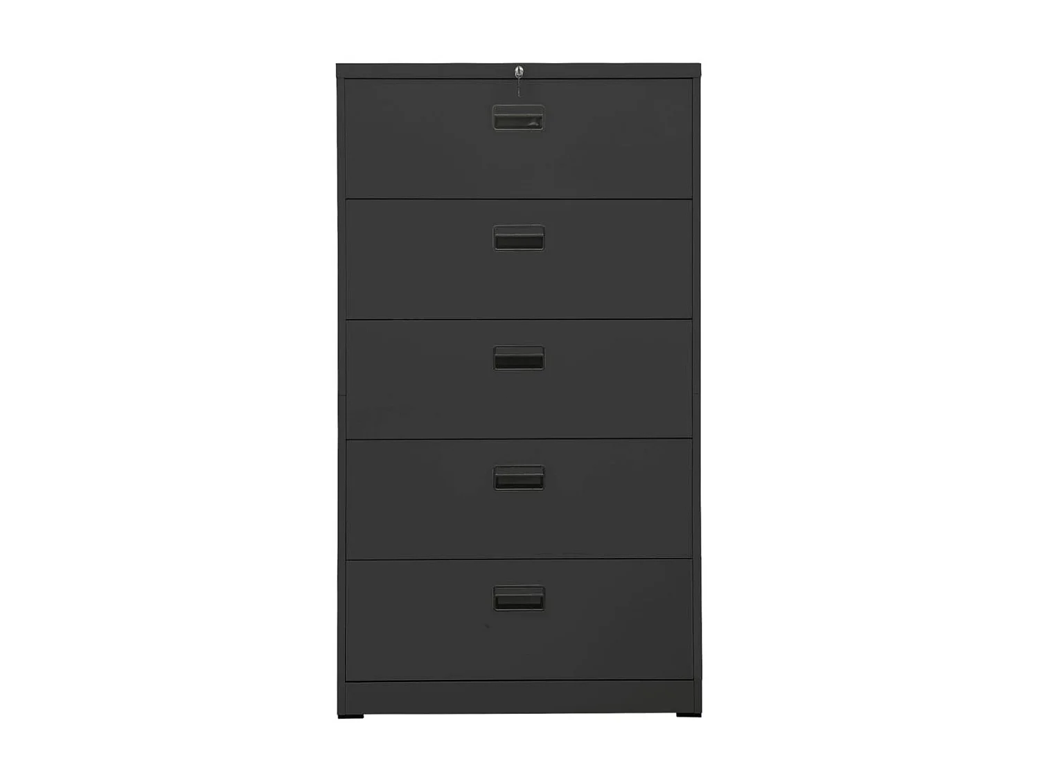 Anthrazit Aktenschrank 90x46x164 cm Stahl