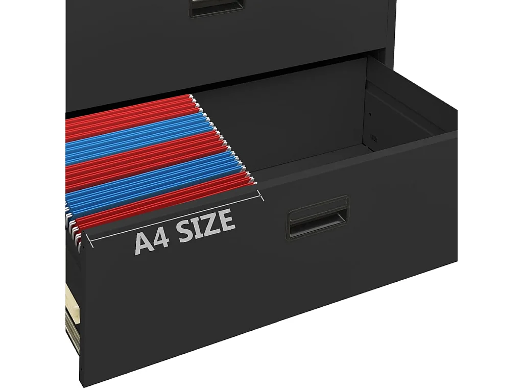 Anthrazit Aktenschrank 90x46x164 cm Stahl