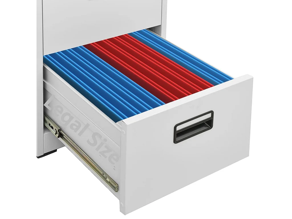 Archivador gris claro 46x62x133 cm Acero