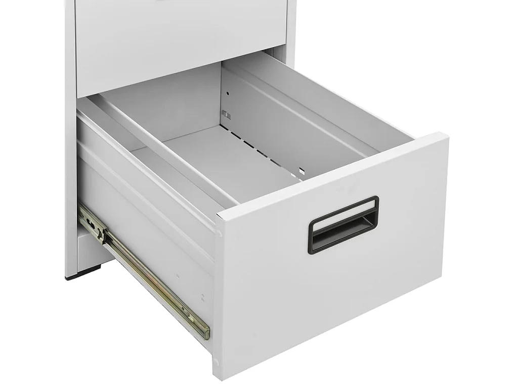 Hellgrauer Aktenschrank 46x62x72,5 cm Stahl