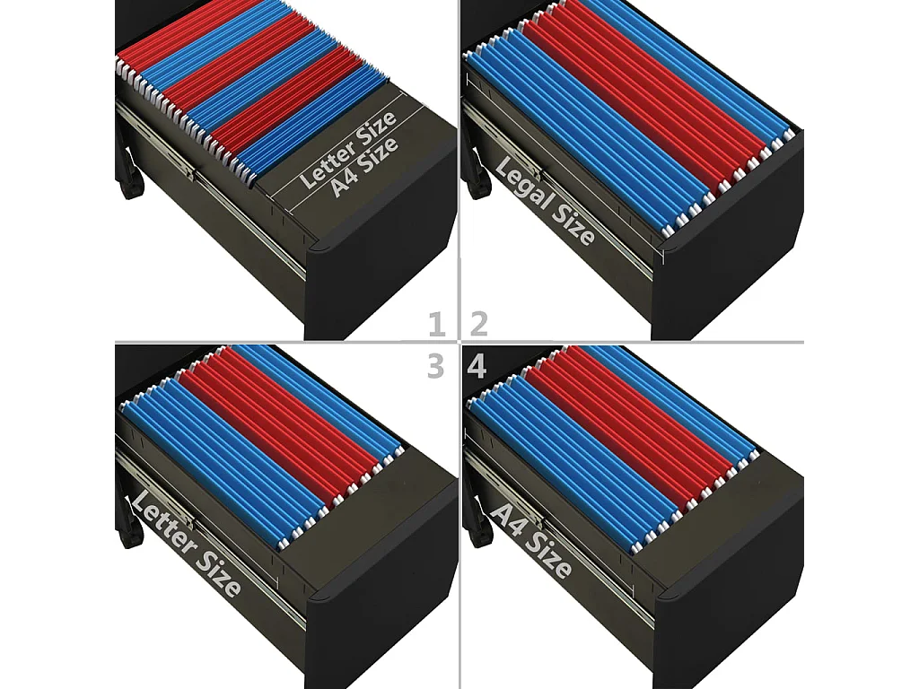 Mobile classificatore Antracite 30x45x59 cm Acciaio