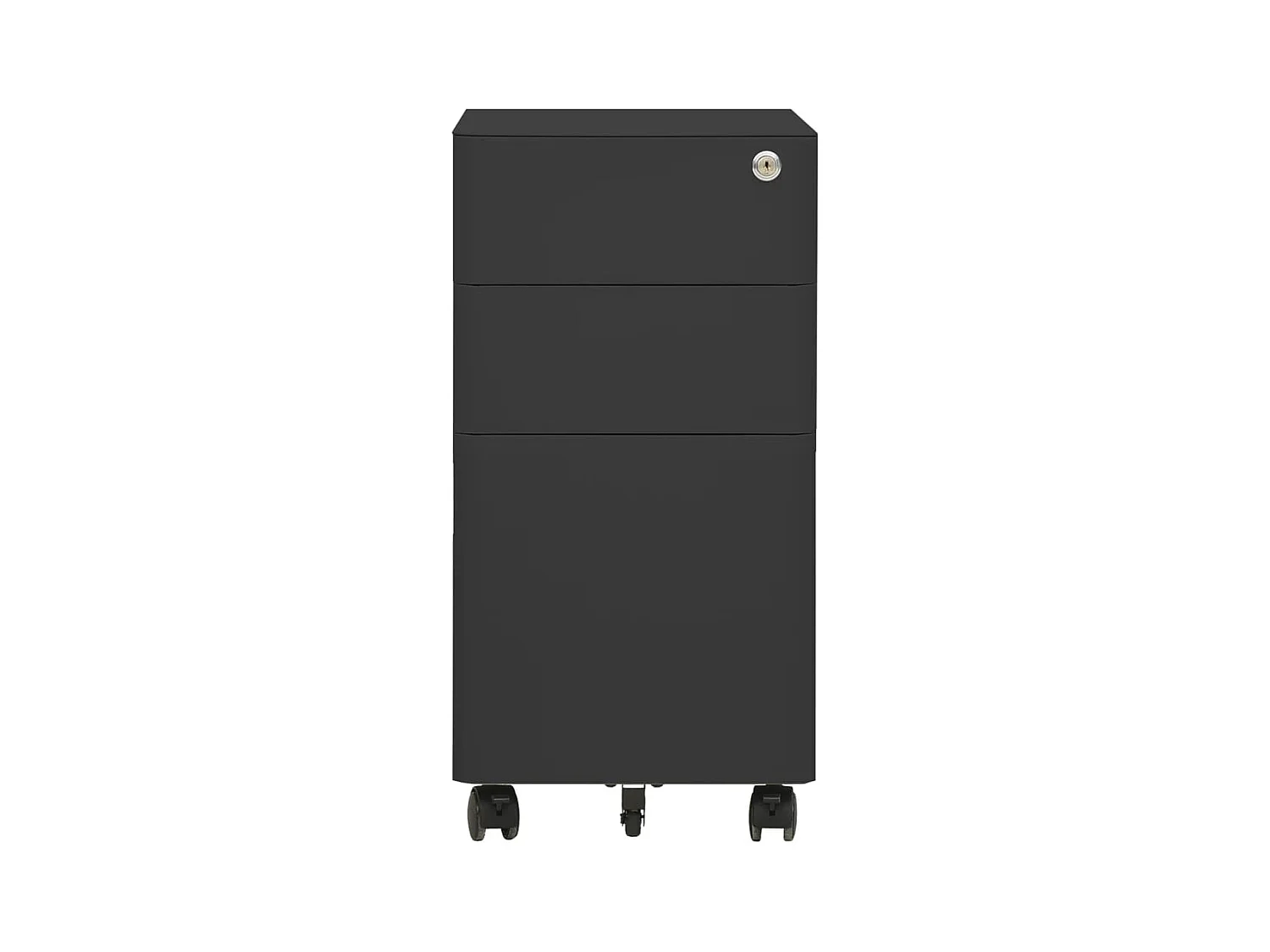 Mobiler Aktenschrank Anthrazit 30x45x59 cm Stahl