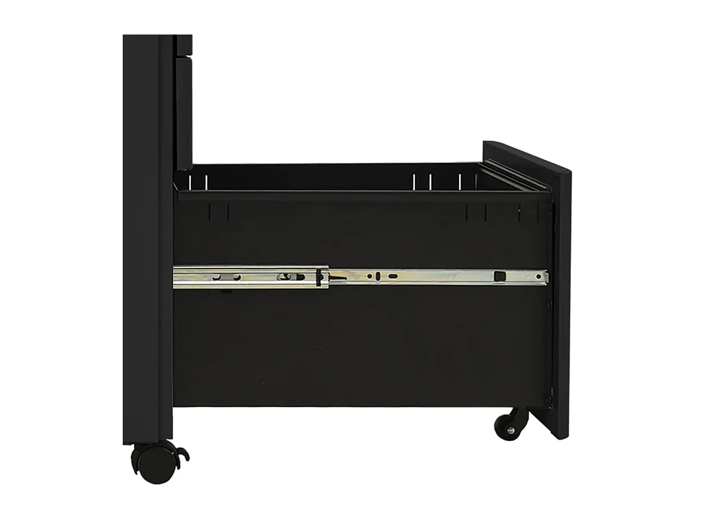 Mobiler Aktenschrank Anthrazit 30x45x59 cm Stahl