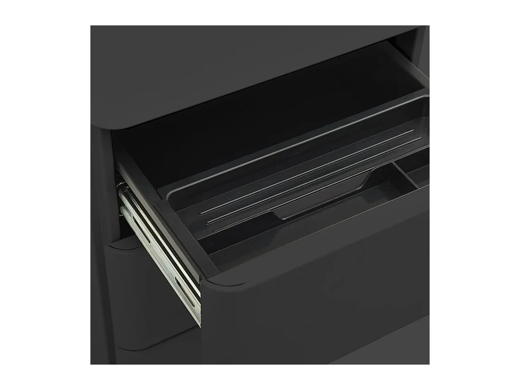 Mobiler Aktenschrank Anthrazit 30x45x59 cm Stahl