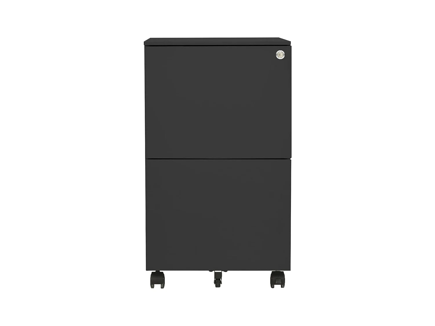 Mobiler Aktenschrank Anthrazit 39x45x67 cm Stahl