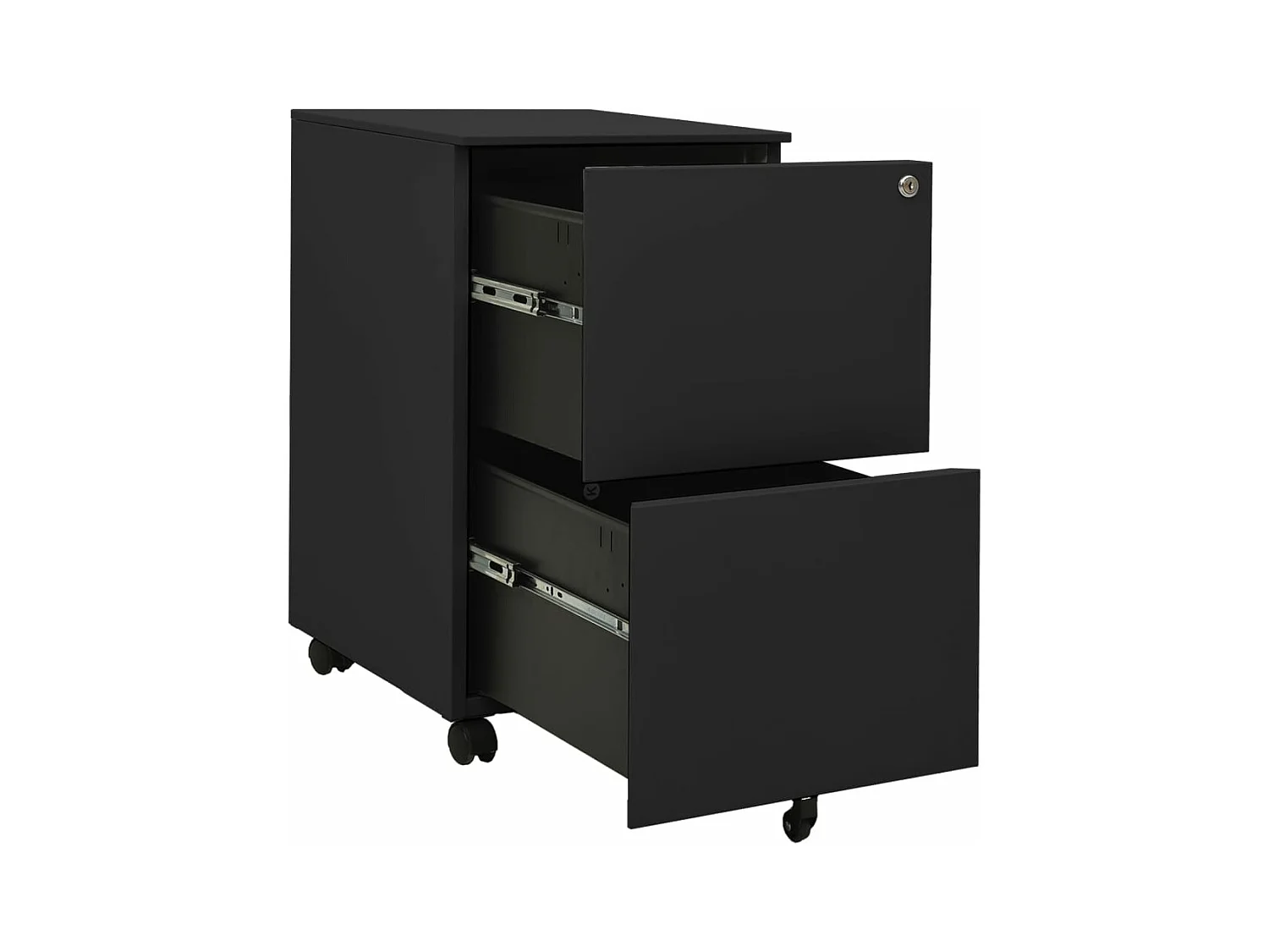 Mobiler Aktenschrank Anthrazit 39x45x67 cm Stahl
