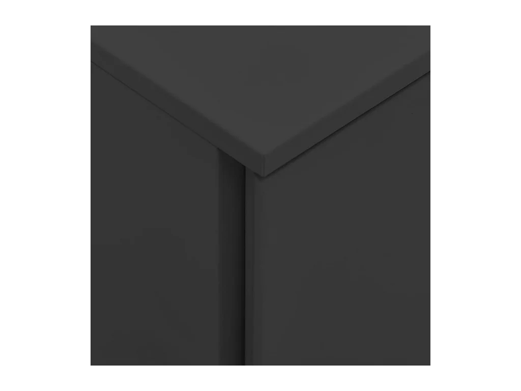 Mobiler Aktenschrank Anthrazit 39x45x67 cm Stahl