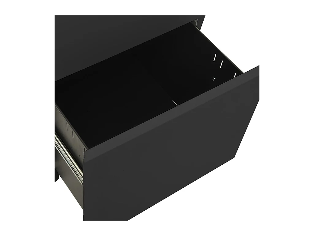 Mobiler Aktenschrank Anthrazit 39x45x67 cm Stahl