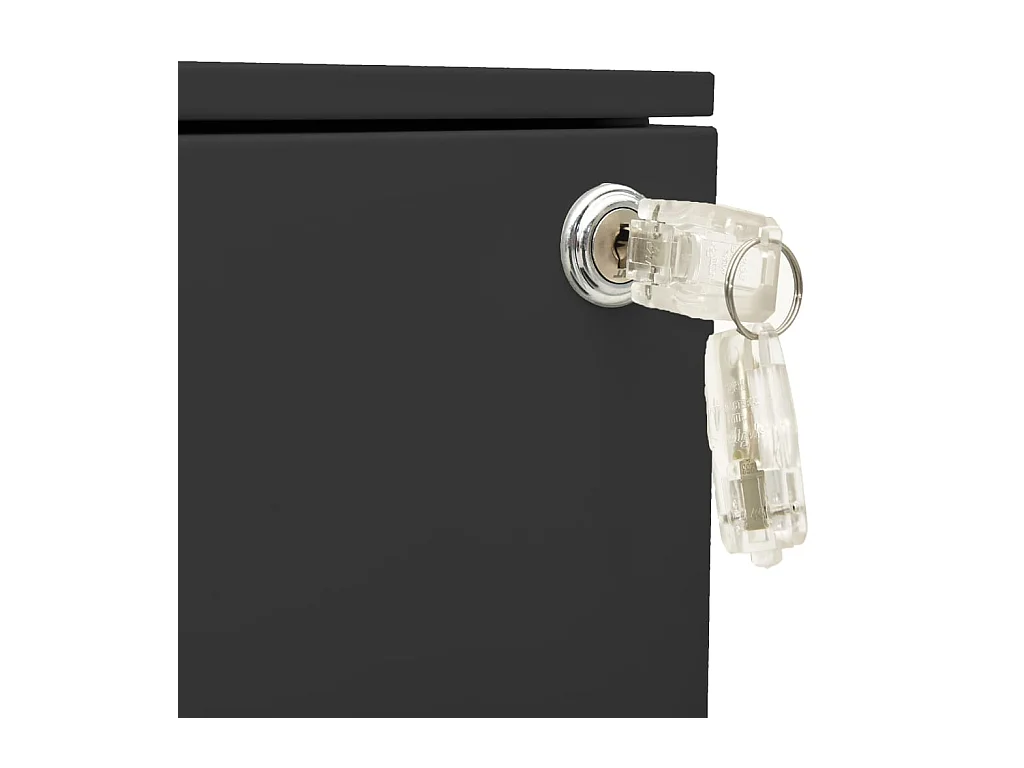 Mobiler Aktenschrank Anthrazit 39x45x67 cm Stahl