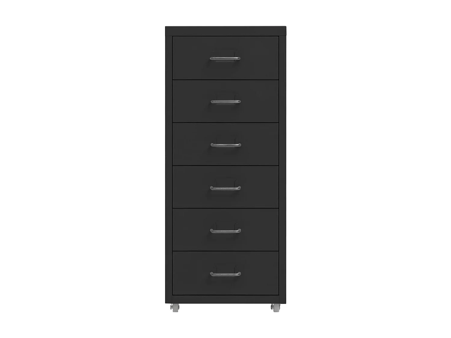 Schedario mobile Nero 28x41x69 cm Metallo