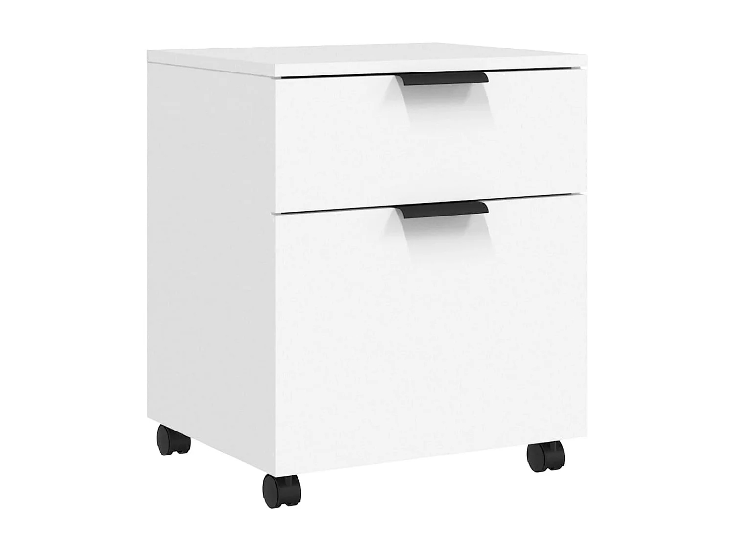 Archivador móvil con ruedas Blanco 45x38x54 cm Madera contrachapada