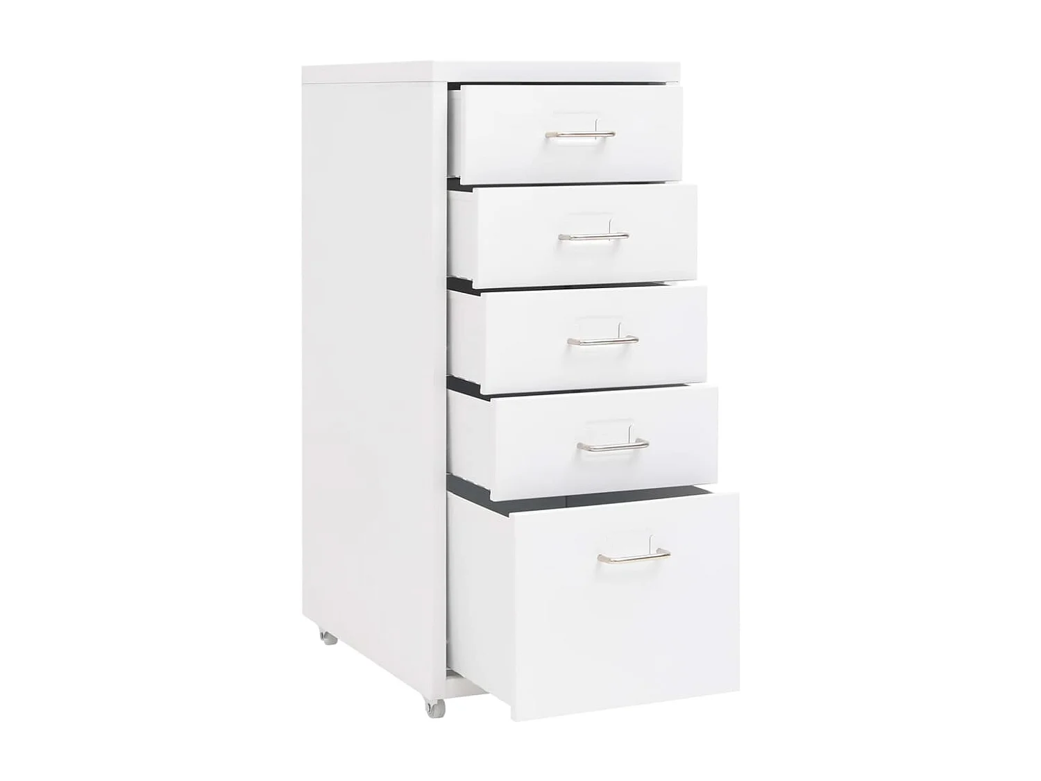 Classeur mobile Blanc 28x41x69 cm Métal