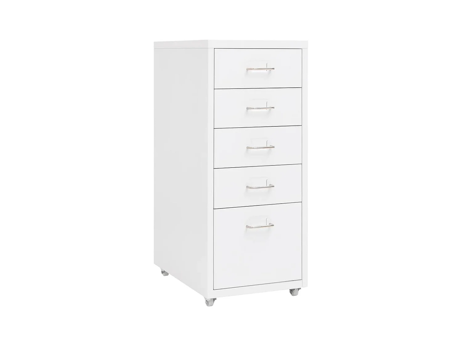 Classeur mobile Blanc 28x41x69 cm Métal